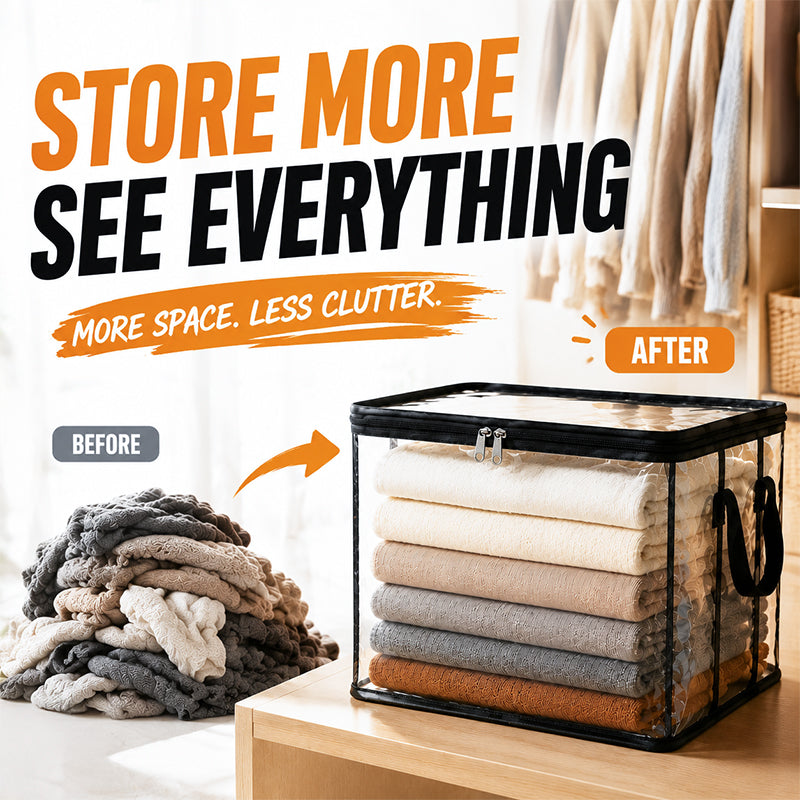 ⏰🔥LIMITED TIME 50% OFF! 🏠 Transparent Large-Capacity Dustproof & Moisture-Proof Storage Bag – Declutter Your Home Fast ✨