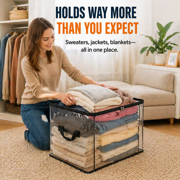 ⏰🔥LIMITED TIME 50% OFF! 🏠 Transparent Large-Capacity Dustproof & Moisture-Proof Storage Bag – Declutter Your Home Fast ✨