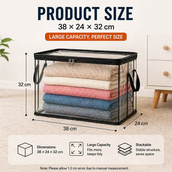 ⏰🔥LIMITED TIME 50% OFF! 🏠 Transparent Large-Capacity Dustproof & Moisture-Proof Storage Bag – Declutter Your Home Fast ✨