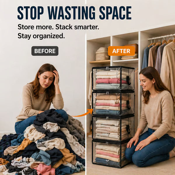 ⏰🔥LIMITED TIME 50% OFF! 🏠 Transparent Large-Capacity Dustproof & Moisture-Proof Storage Bag – Declutter Your Home Fast ✨