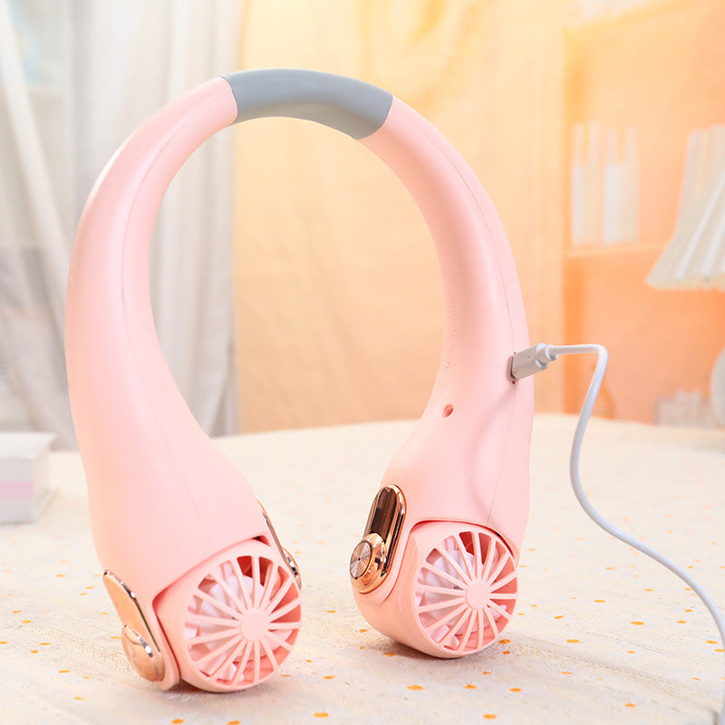 🥳2026 HOT SALE🥳💞50K+ SOLD!🍃💨Neck Air Conditioner Fan – Ultra‑quiet, 360° rotating, 3 speeds. 🌬️