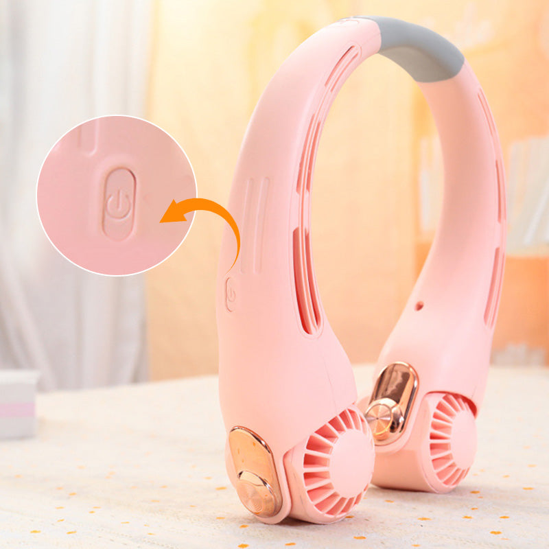 🥳2026 HOT SALE🥳💞50K+ SOLD!🍃💨Neck Air Conditioner Fan – Ultra‑quiet, 360° rotating, 3 speeds. 🌬️