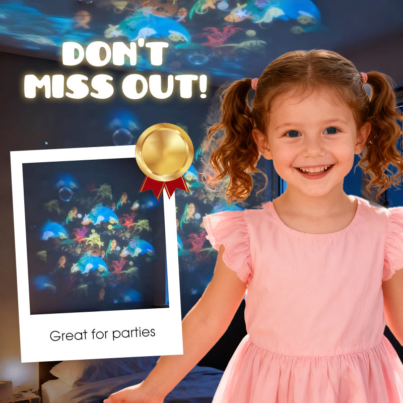 Next-Gen 5D Smart Rotating Ambient Projector-Bring the Living Ocean & Festive Magic Into Your Space.